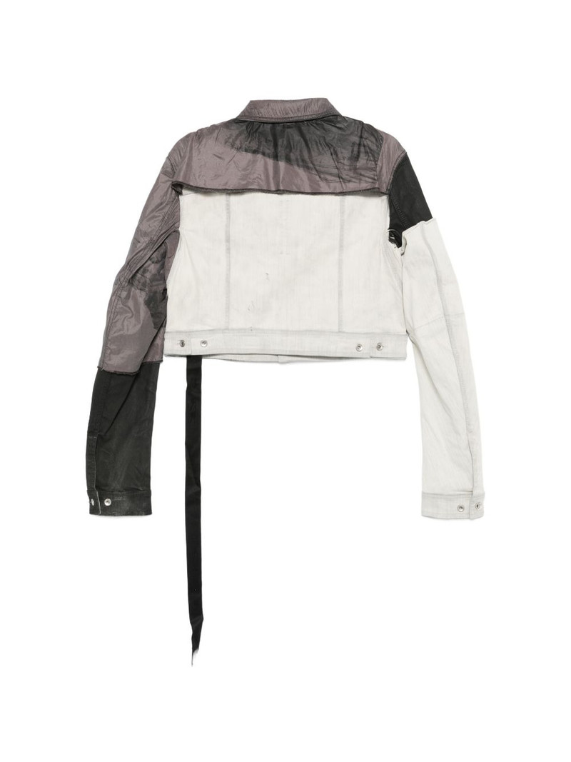 Rick Owens DRKSHDW Little Joe patchwork cropped jacket outlook