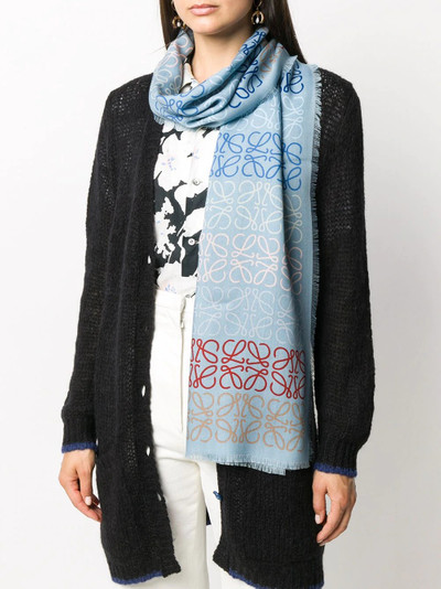 Loewe anagram-print scarf outlook