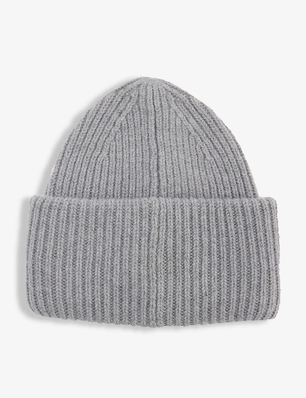 Face logo-patch wool beanie hat - 3