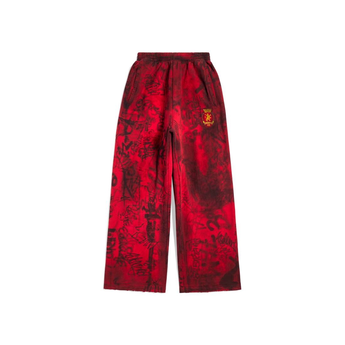 BALENCIAGA Skater Baggy Sweatpants in Red