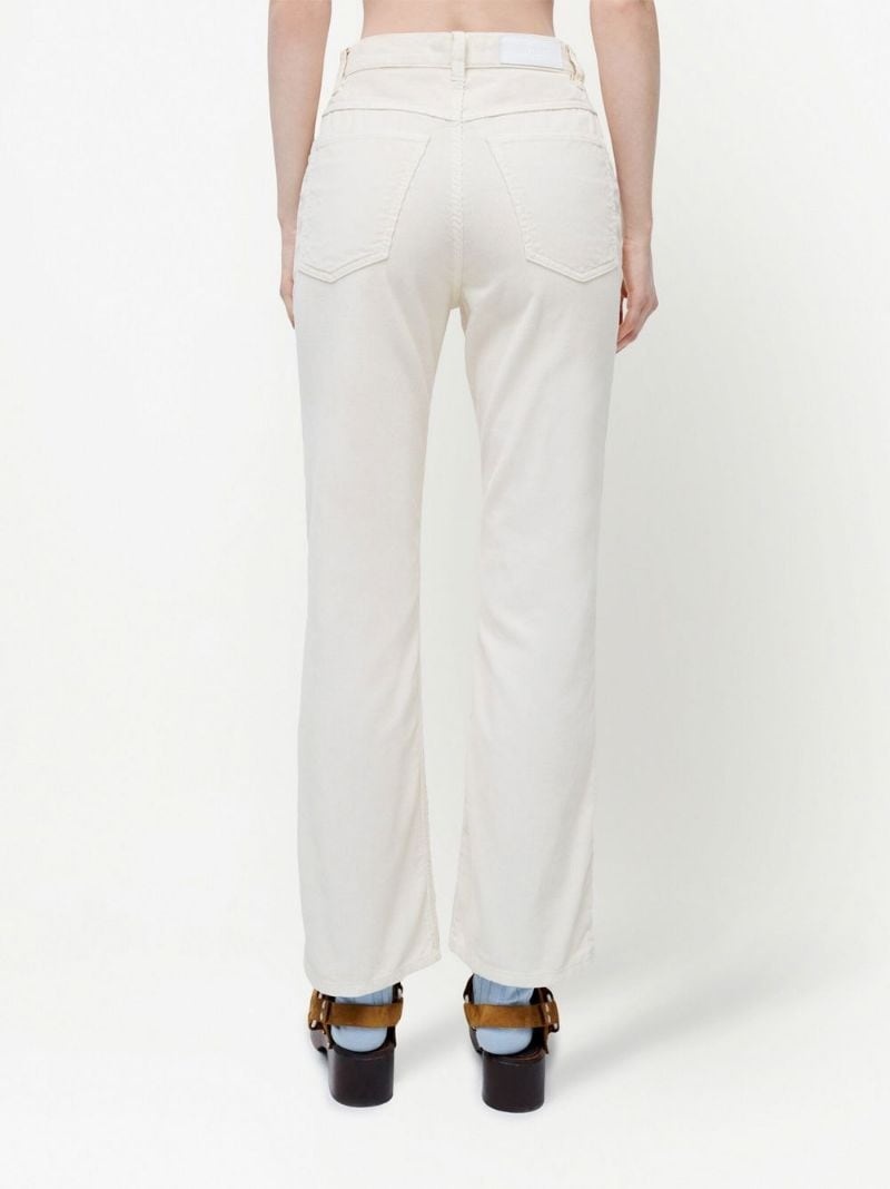 flared cropped corduroy trousers - 4
