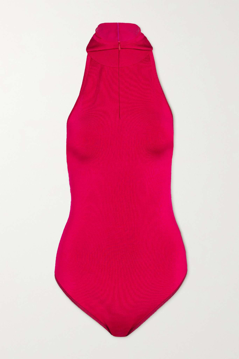 Hooded stretch-knit bodysuit - 1