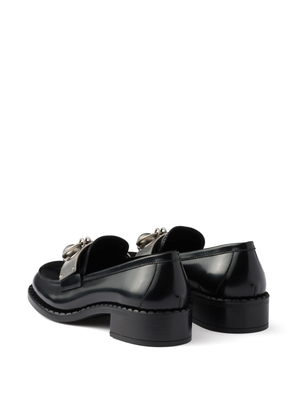 brushed leather loafers - 3