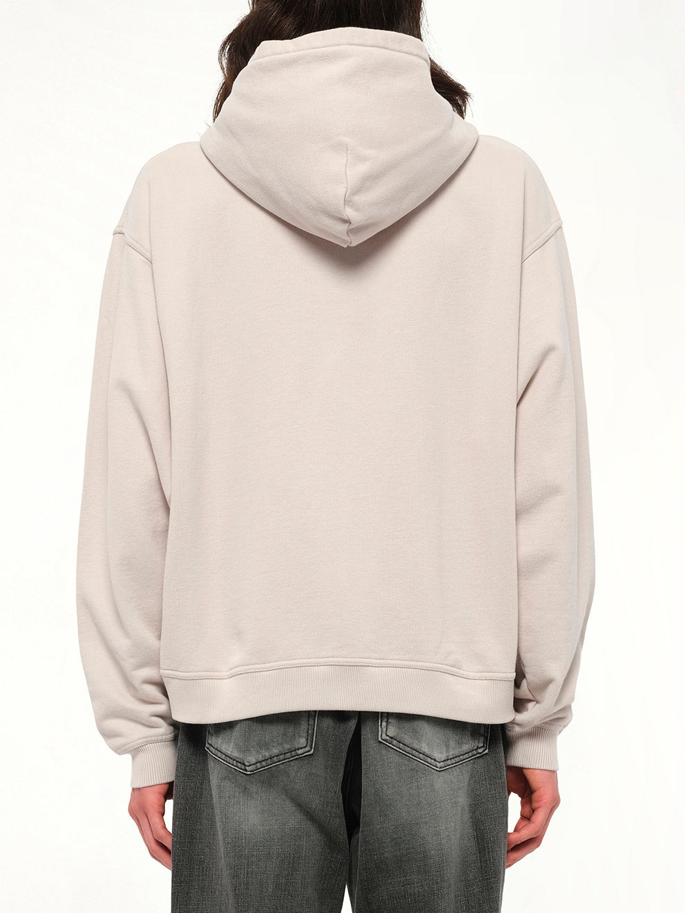 Script Logo Zip Hoodie in Concrete - 5