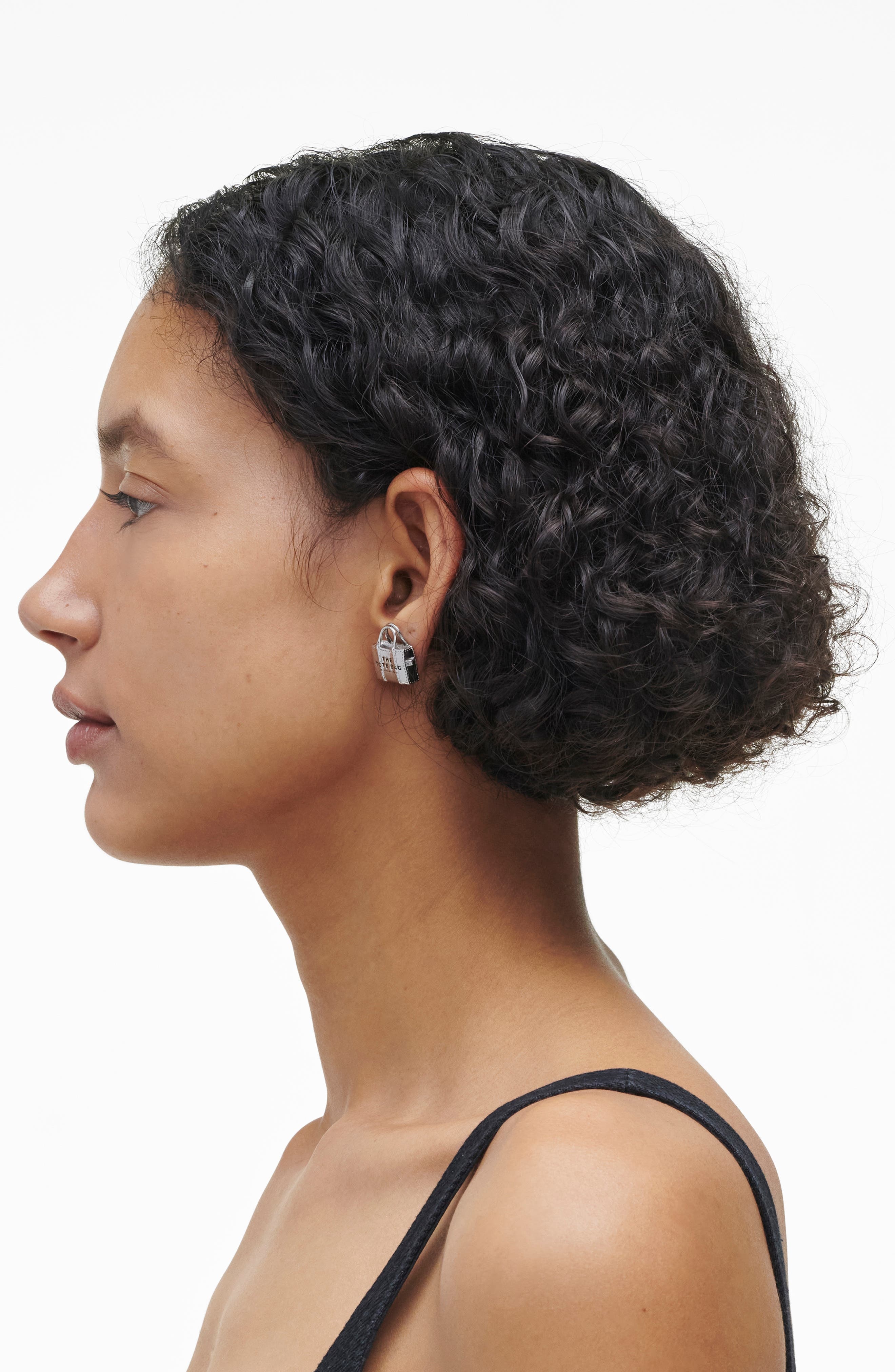Marc Jacobs The Tote Bag Stud Earrings in Light Antique Silver at Nordstrom - 3