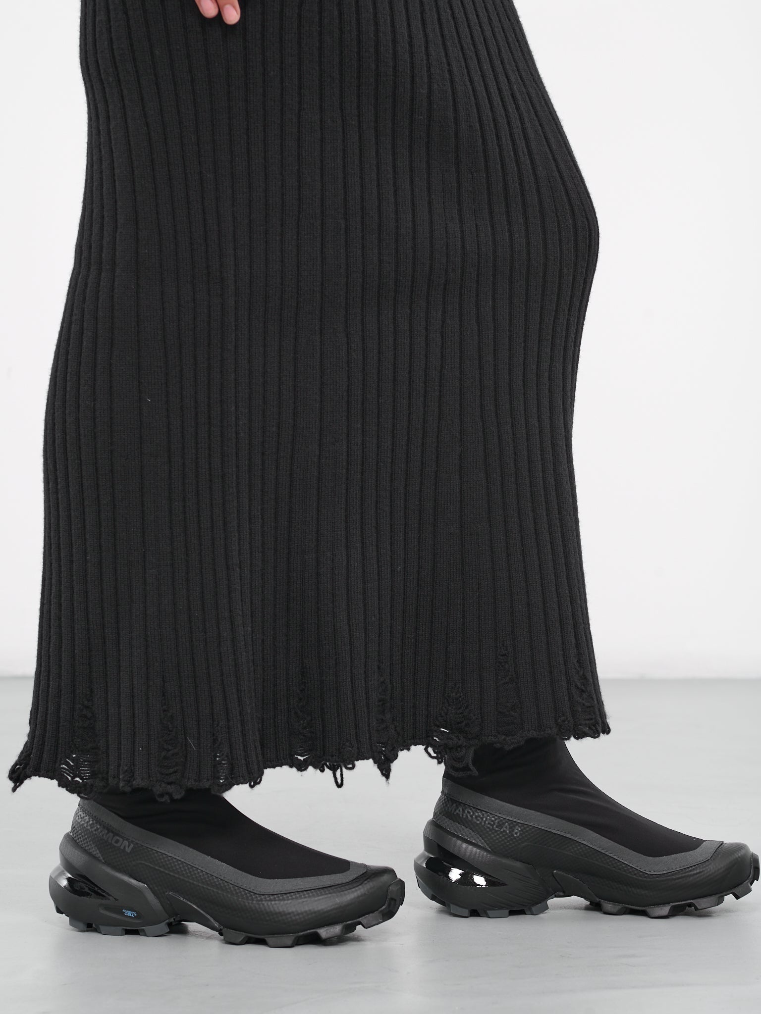 Distressed Rib Knit Dress - 5