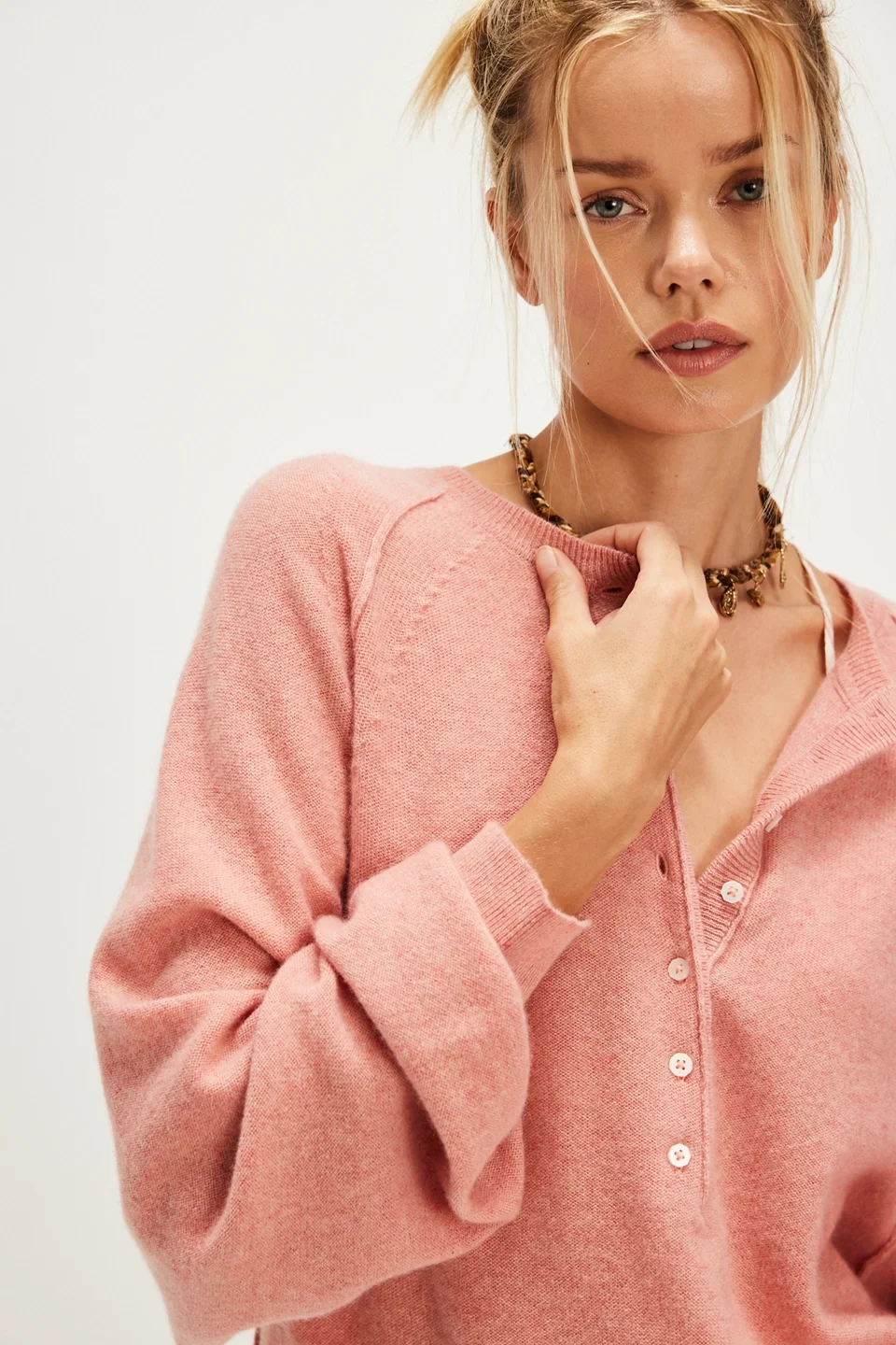 Porta Cashmere Henley Sweater - 1