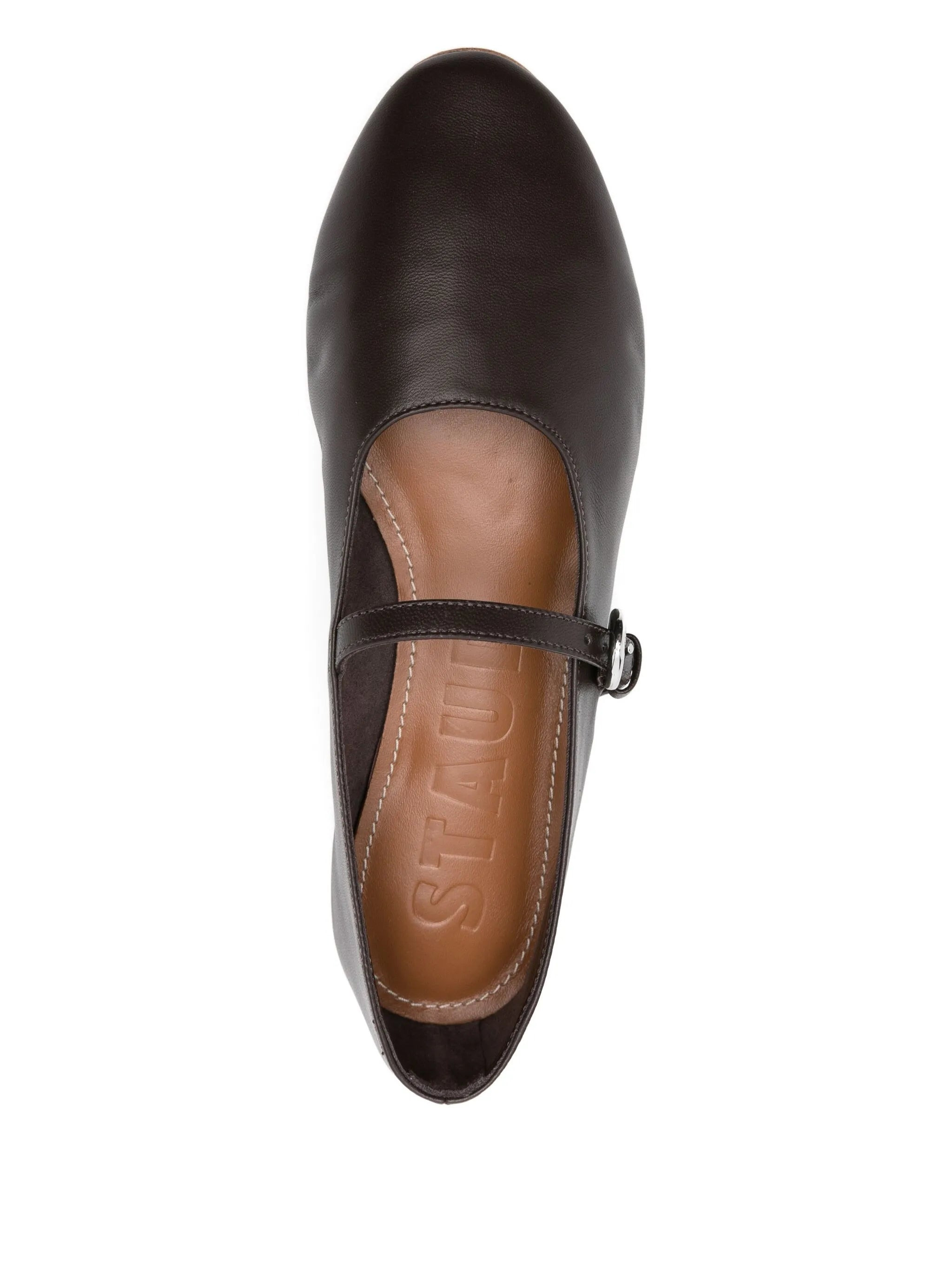 Staud Buckle-strap Leather Flats - 4