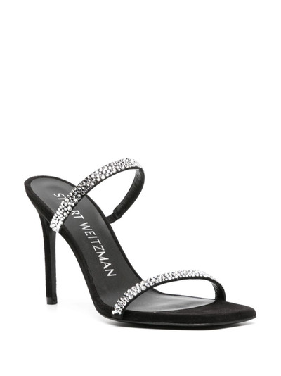 Stuart Weitzman Aleena Royale 100mm rhinestone mules outlook