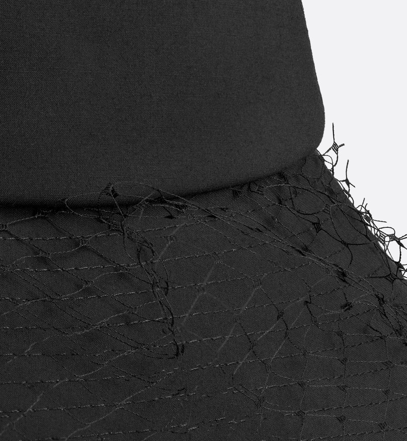 Teddy-D Large Brim Bucket Hat with Veil 4