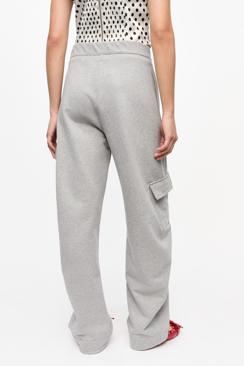 GREY HEAVY TERRY CURVED PANTS 4