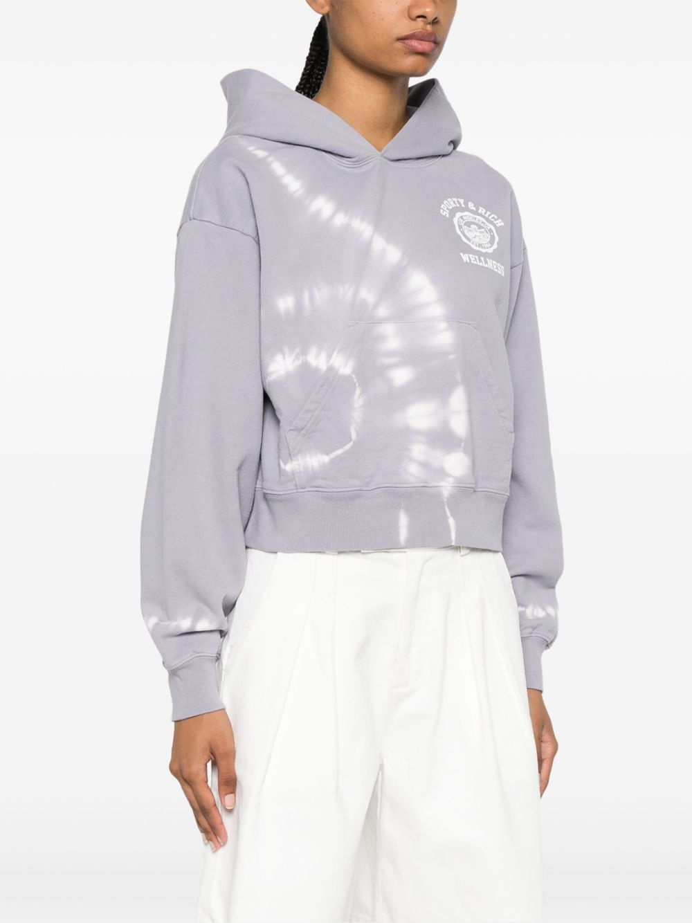 logo-print cropped hoodie - 3