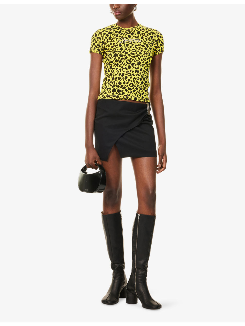 Crystals Leopard-Print Cotton-Jersey T-Shirt - 2