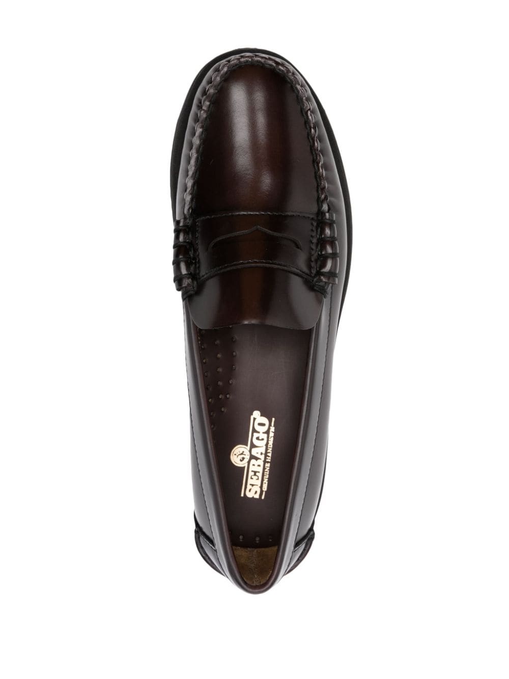 penny-slot leather loafers - 4