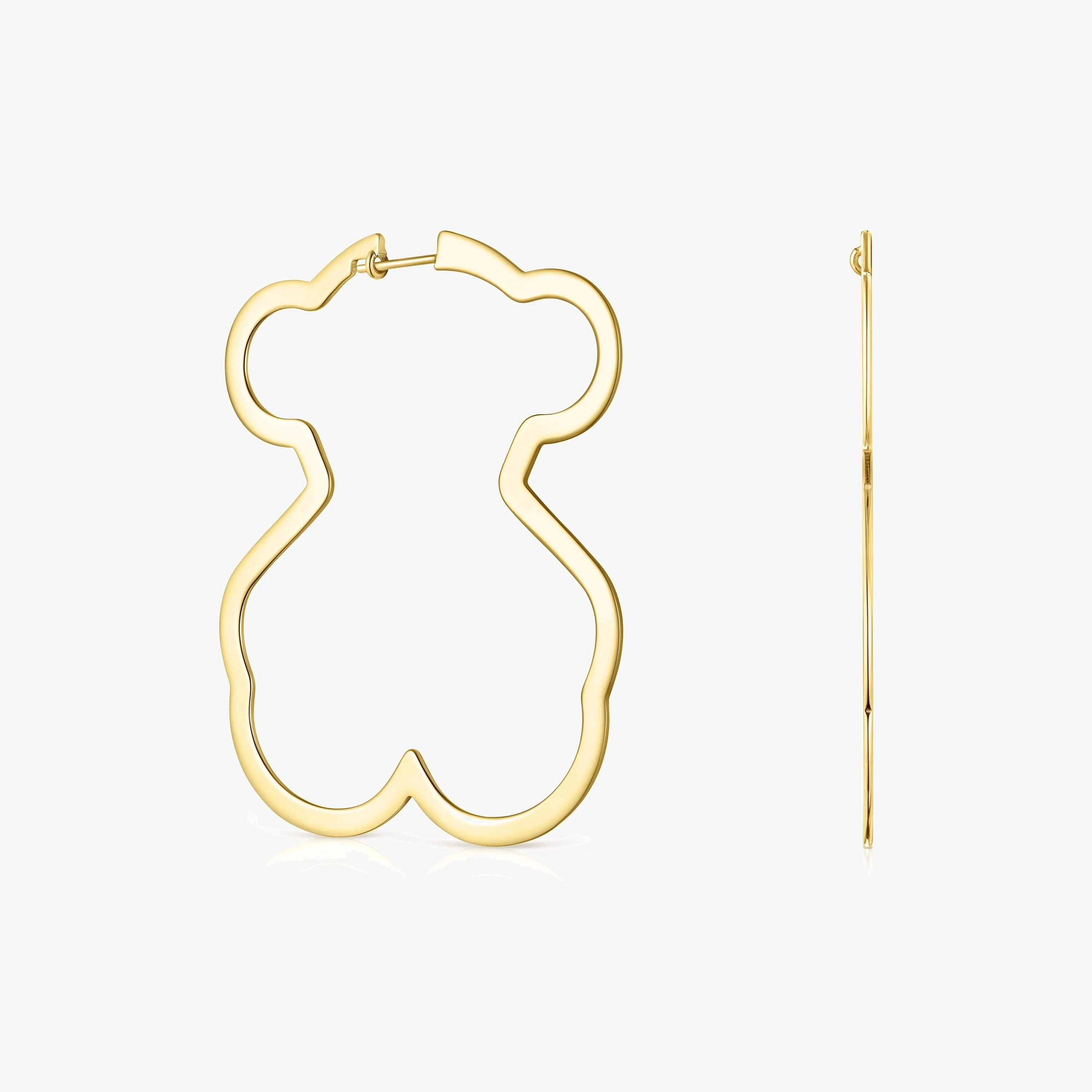 Silueta bear Earrings in 18K gold vermeil - 1