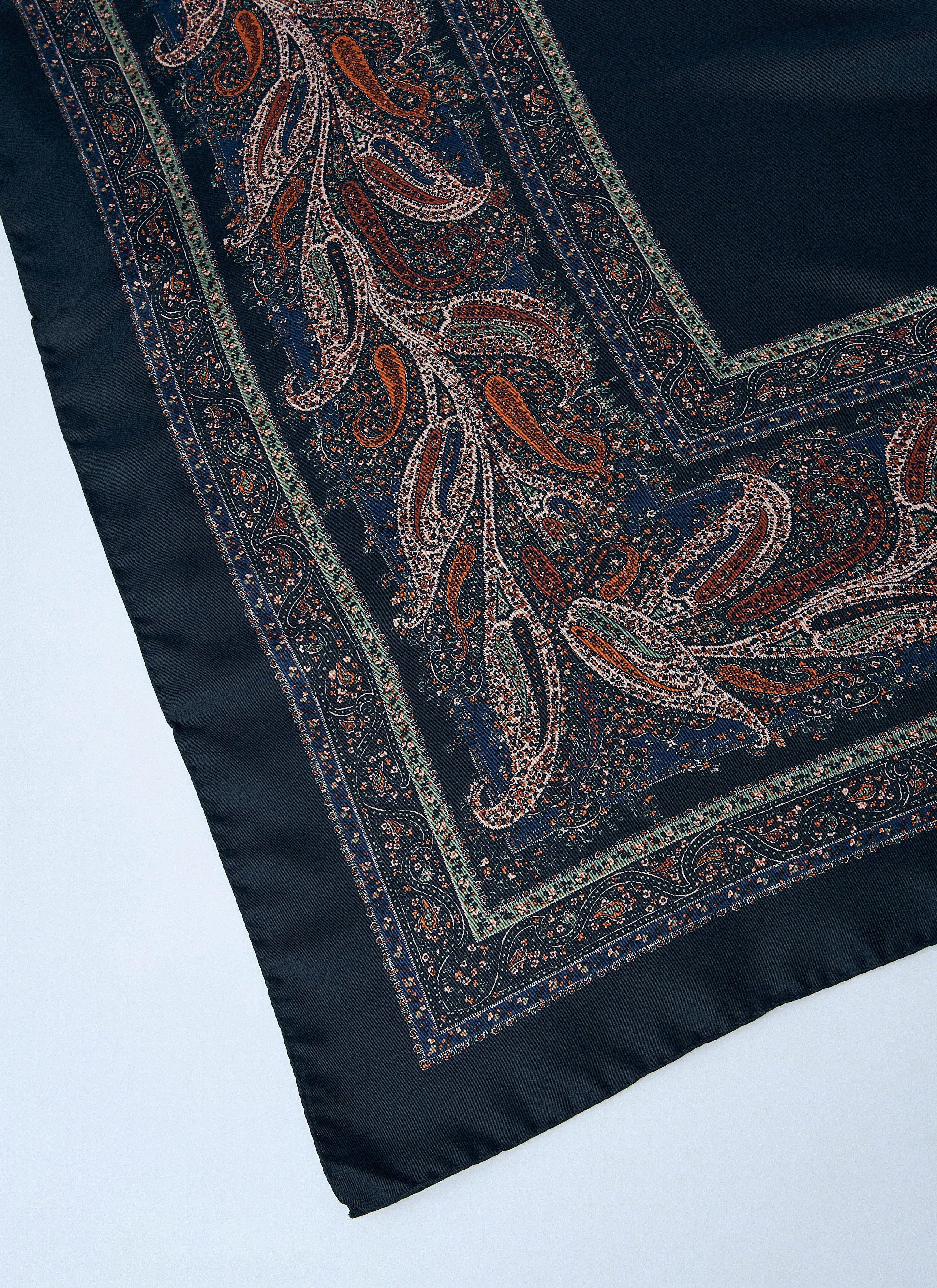 Paisley Silk Square Scarf - 2