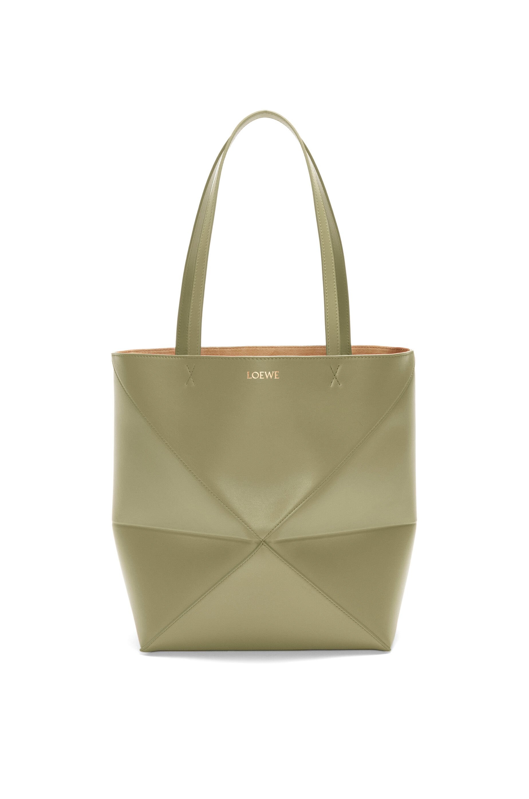 Medium Puzzle Fold tote in shiny calfskin - 1