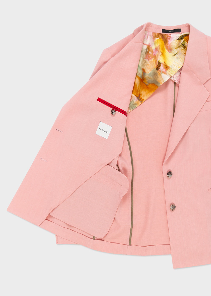 Paul Smith Women's Pink Pinstripe Blazer outlook