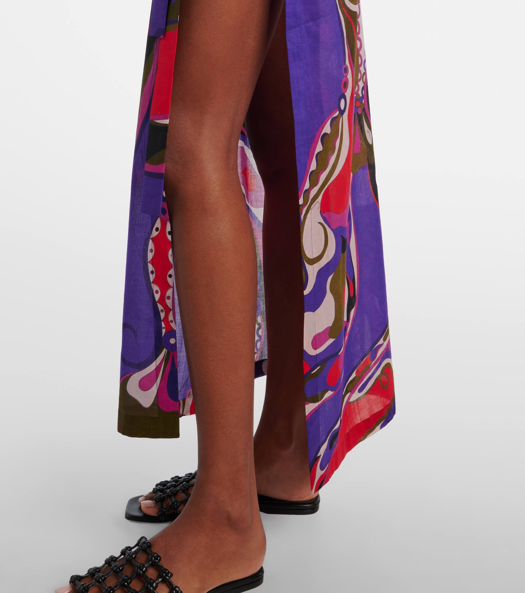 Orchidee cotton wrap skirt - 5