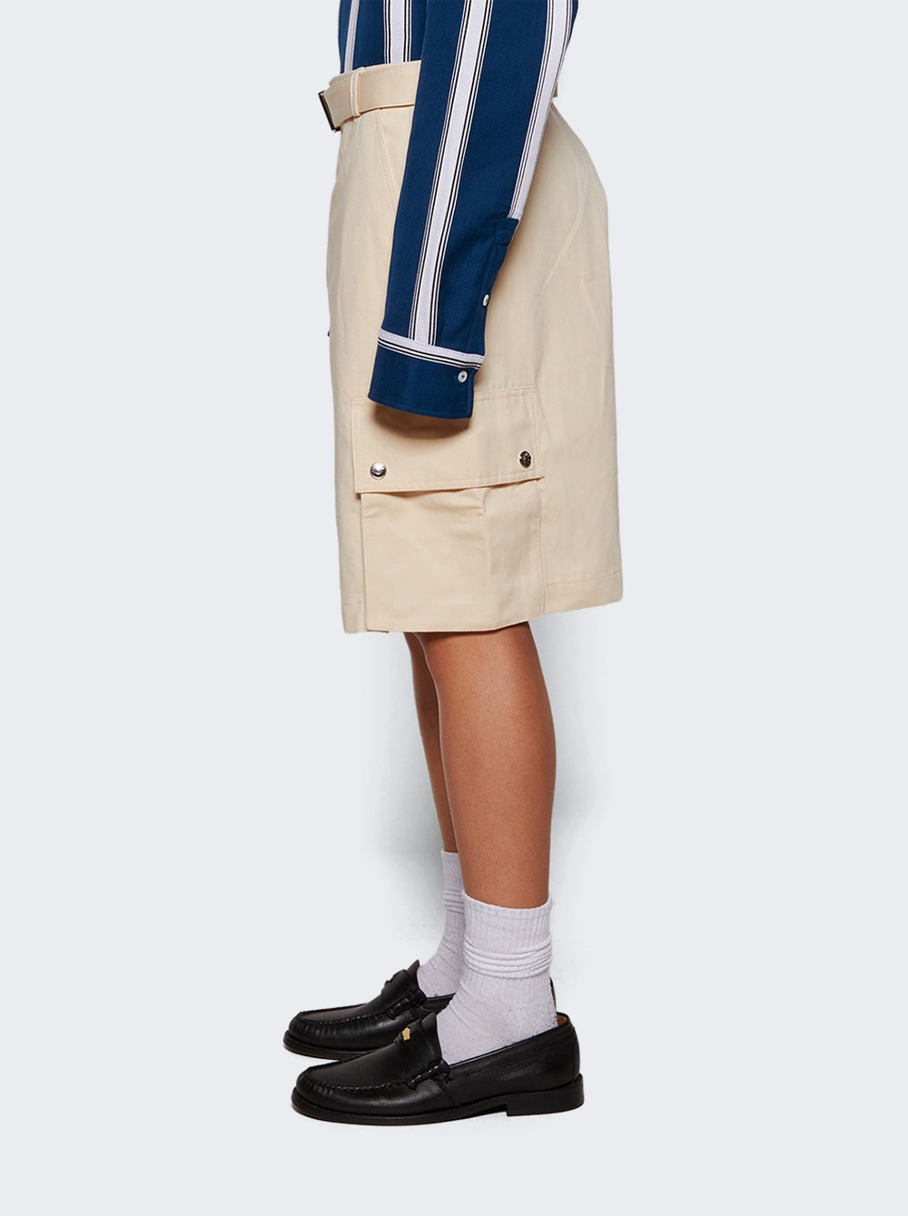 Le Cargo Bermuda Shorts Beige - 4