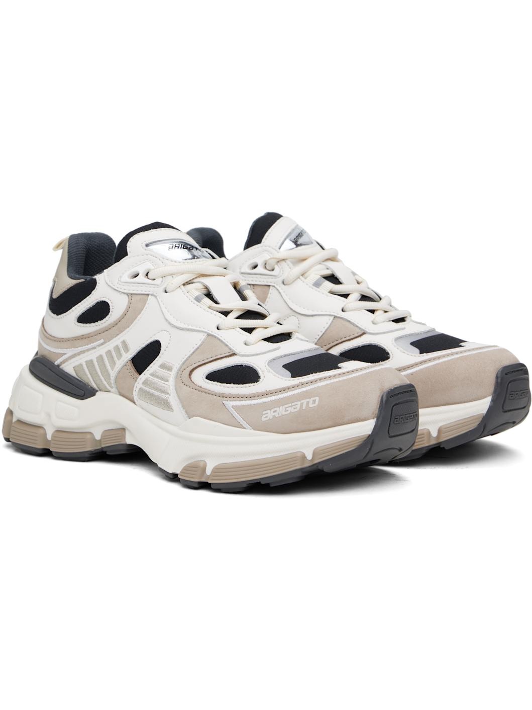 White & Beige Sphere Runner Sneakers - 4