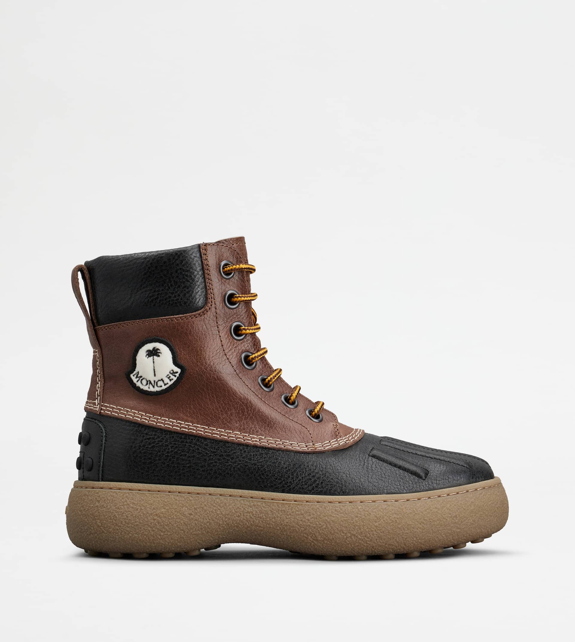 TOD'S W. G. BOOTS TOD'S X 8 MONCLER PALM ANGELS IN LEATHER - BLACK, BROWN - 1