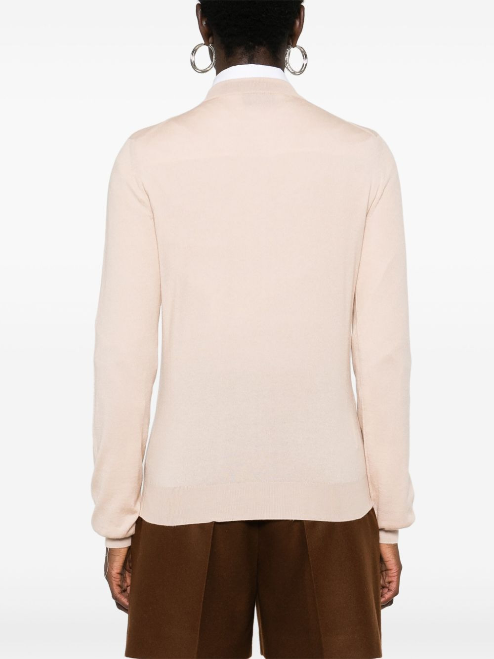 logo-intarsia cardigan - 4