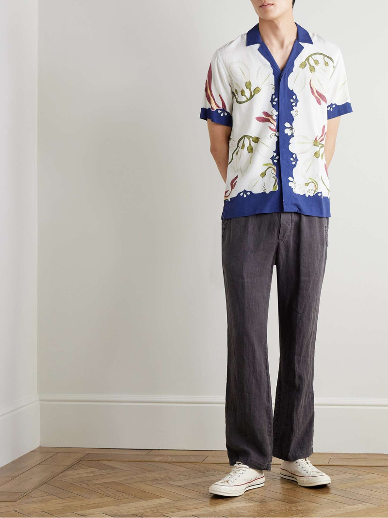 ORLEBAR BROWN Maitan Camp-Collar Floral-Print Linen Shirt outlook