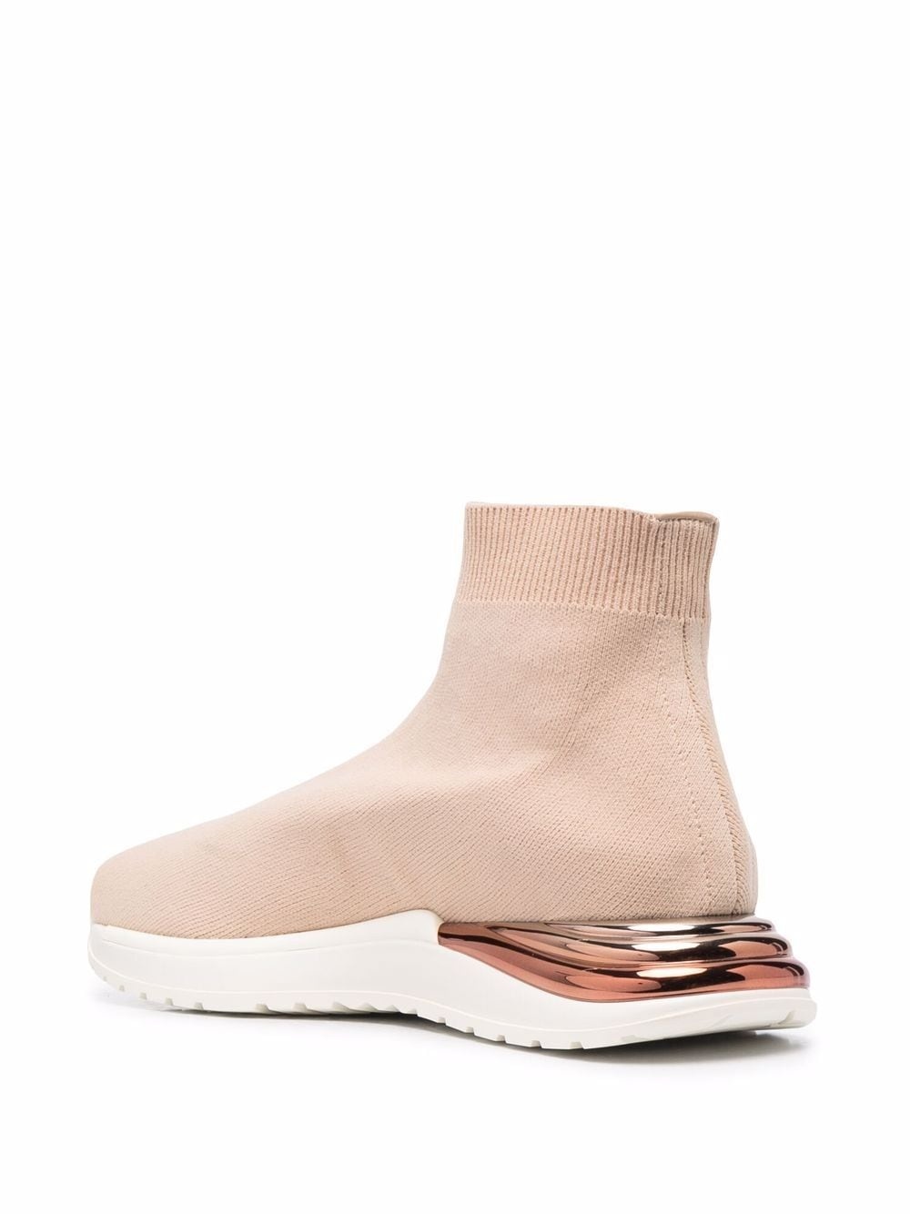 metallic heel-counter sneakers - 3