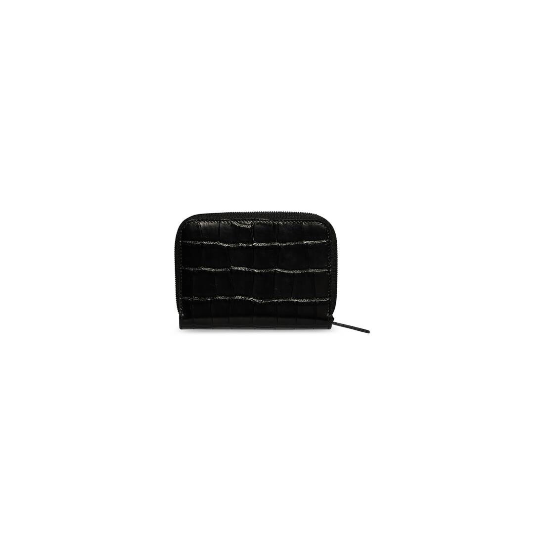 Women's Gossip Bifold Compact Wallet Crocodile Embossed in Black - 2