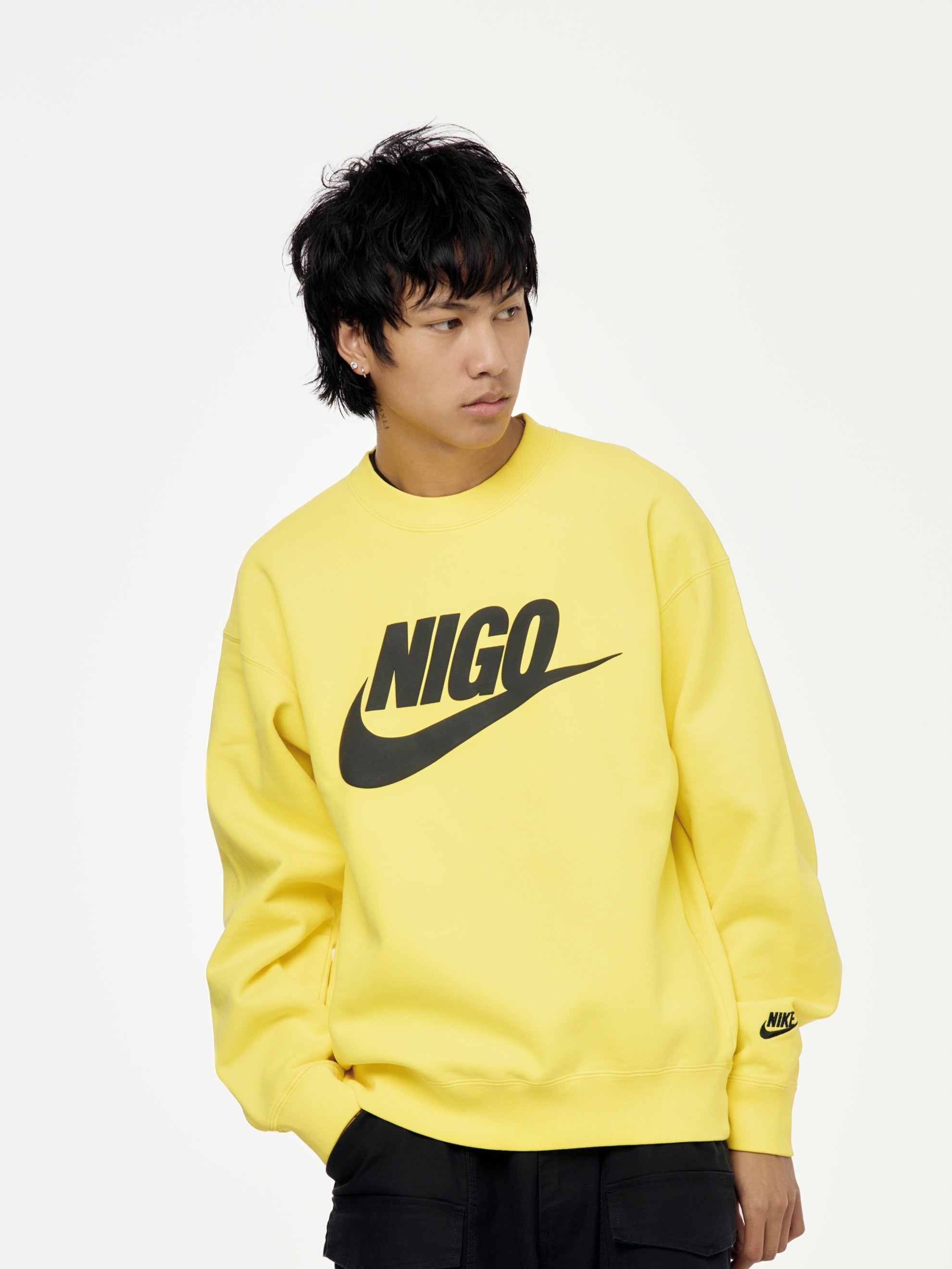 Nike M NRG NIGO CREW FLC (SPEED YELLOW/BLACK) | REVERSIBLE