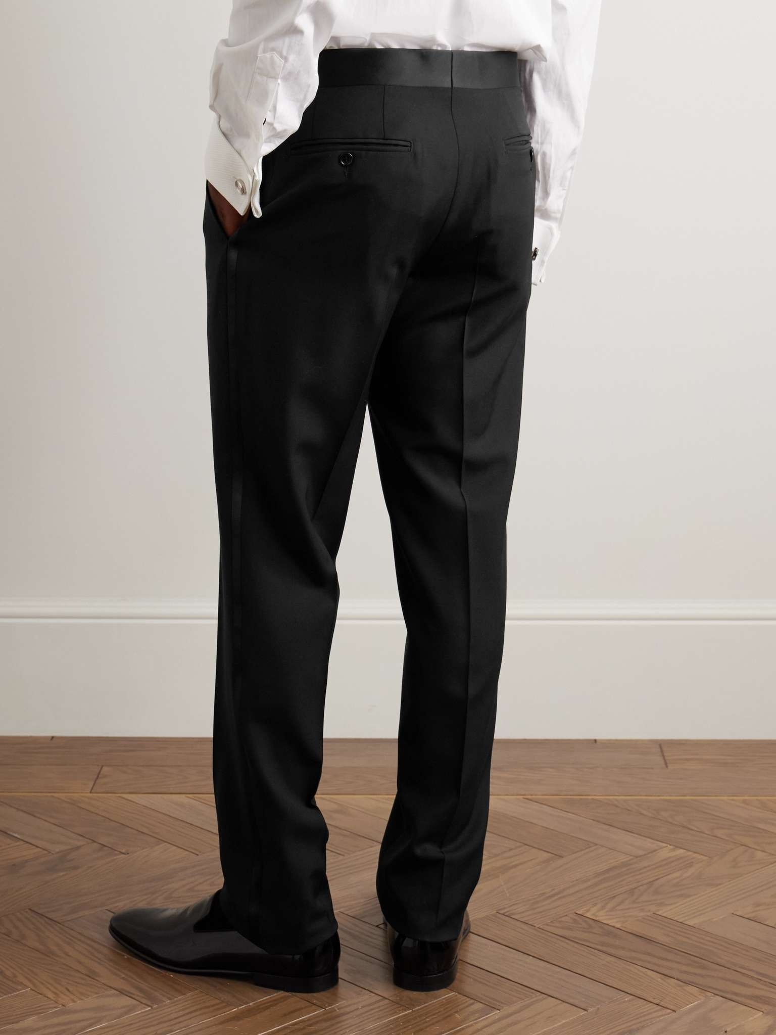 Slim-Fit Satin-Trimmed Wool Tuxedo Trousers - 5