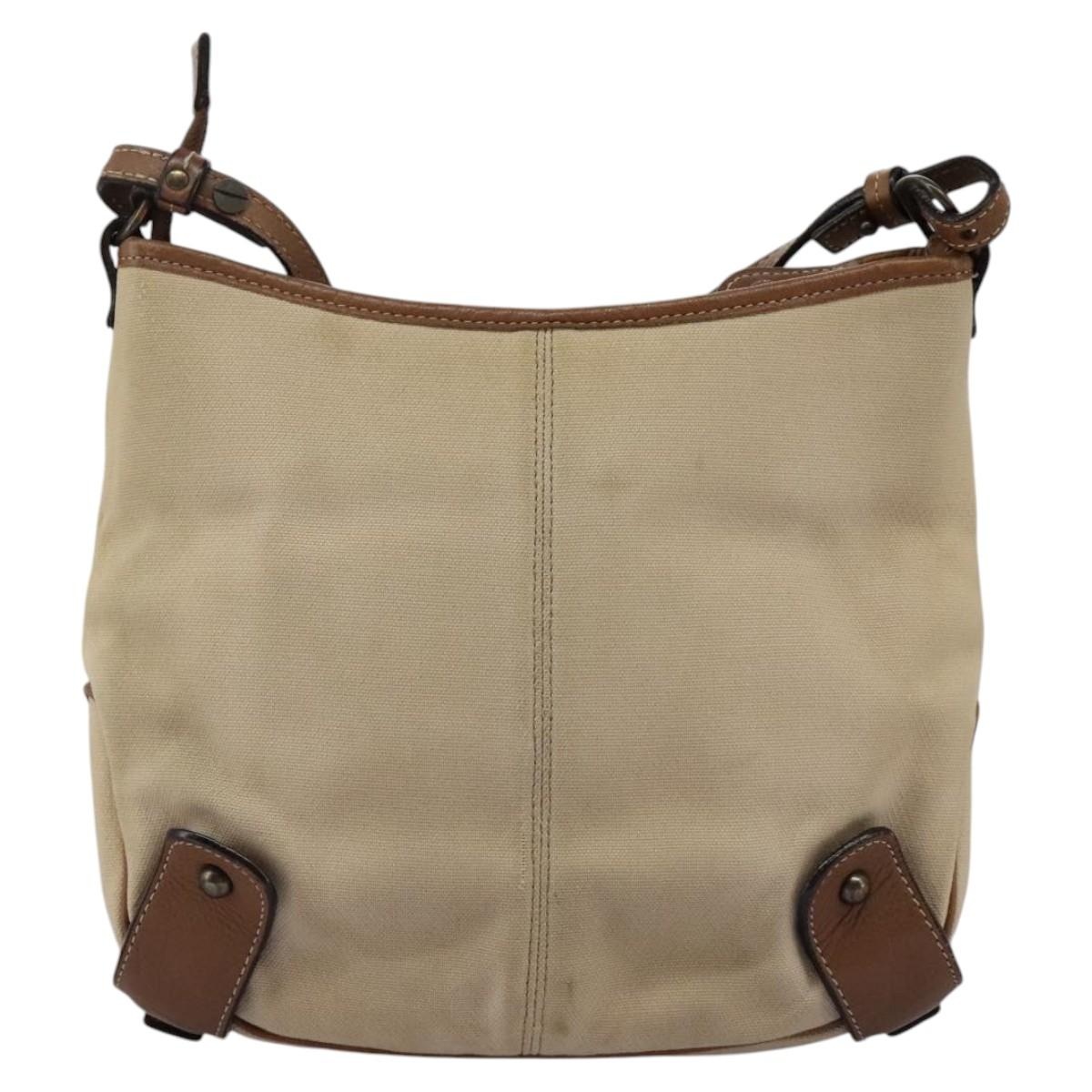 Burberry Blue Label Shoulder Bag Canvas Leather Beige - 2