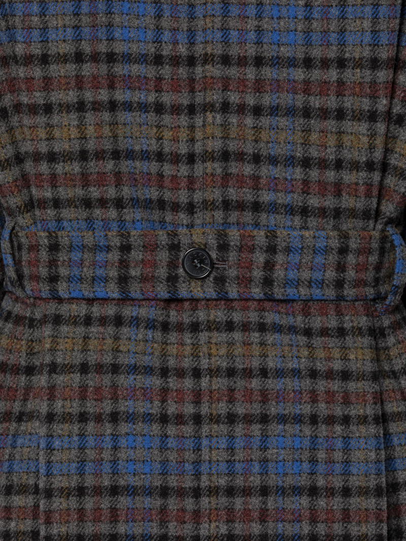 MILAN GREY CHECK WOOL COAT 5