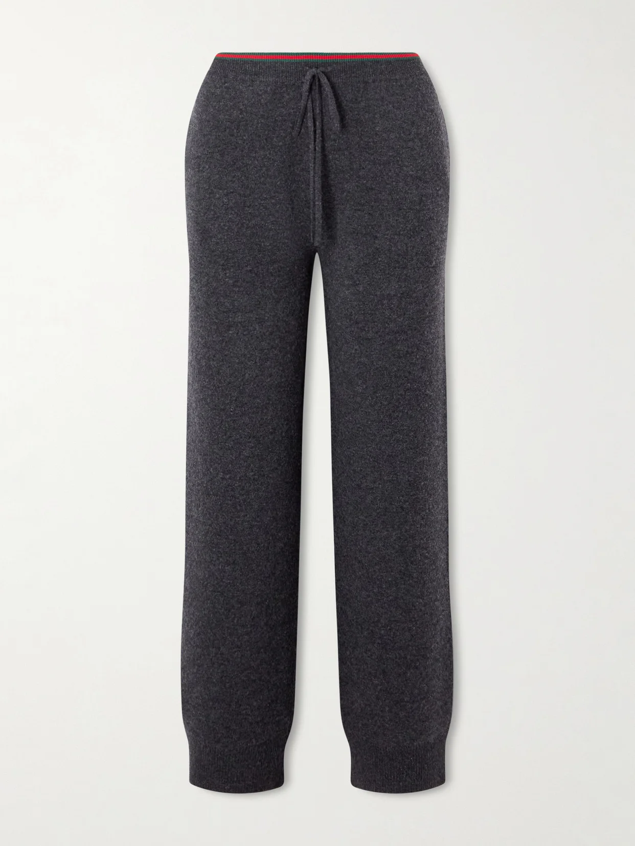 Striped Wool-blend Straight-leg Track Pants - 1