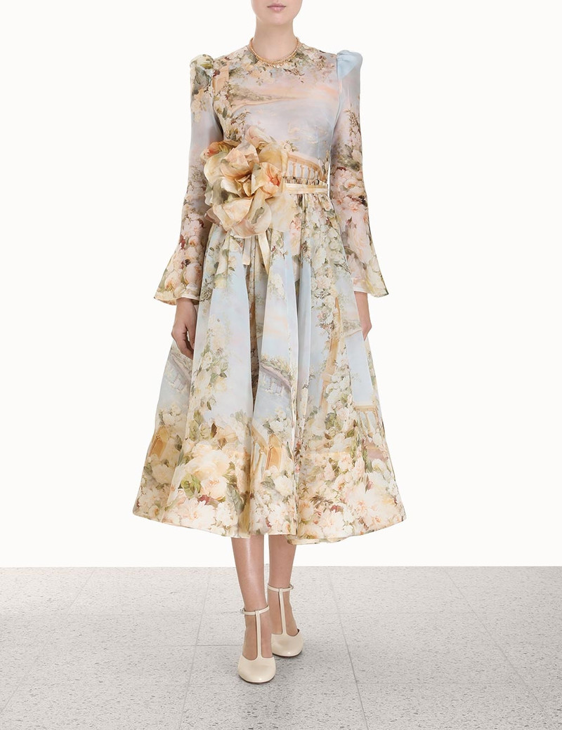 LYRICAL RUCHED MIDI DRESS 7