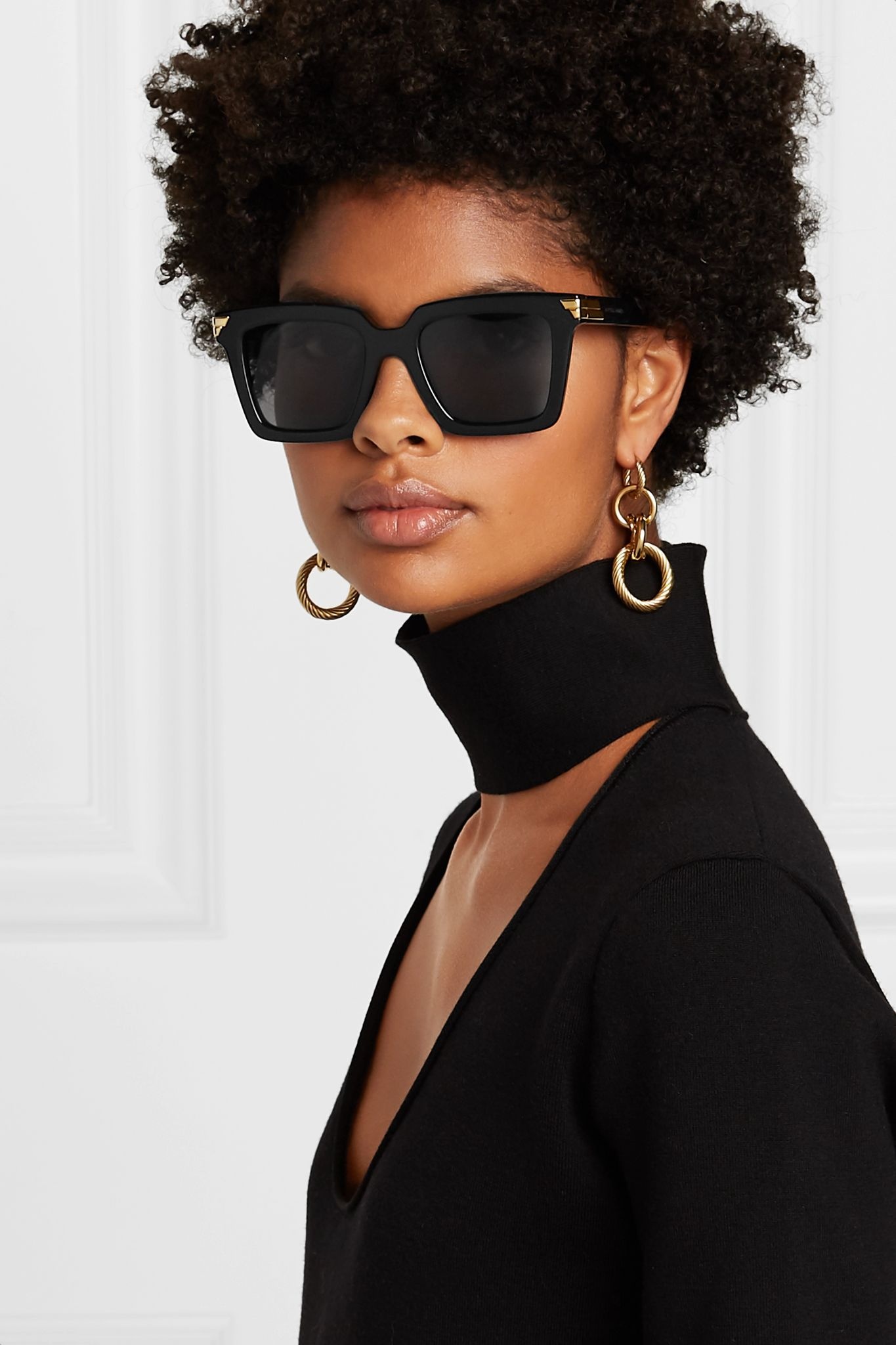 Oversized square-frame acetate sunglasses - 3