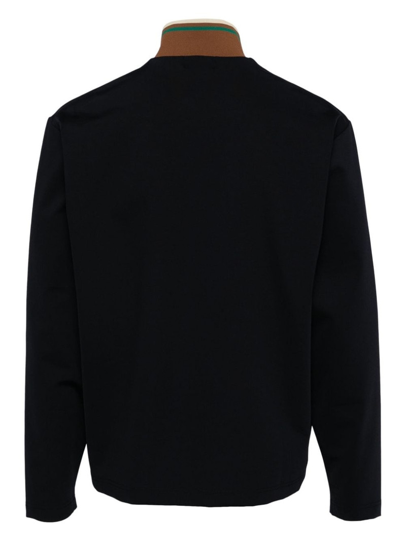 Kolor ribbed-collar mock-neck sweatshirt outlook