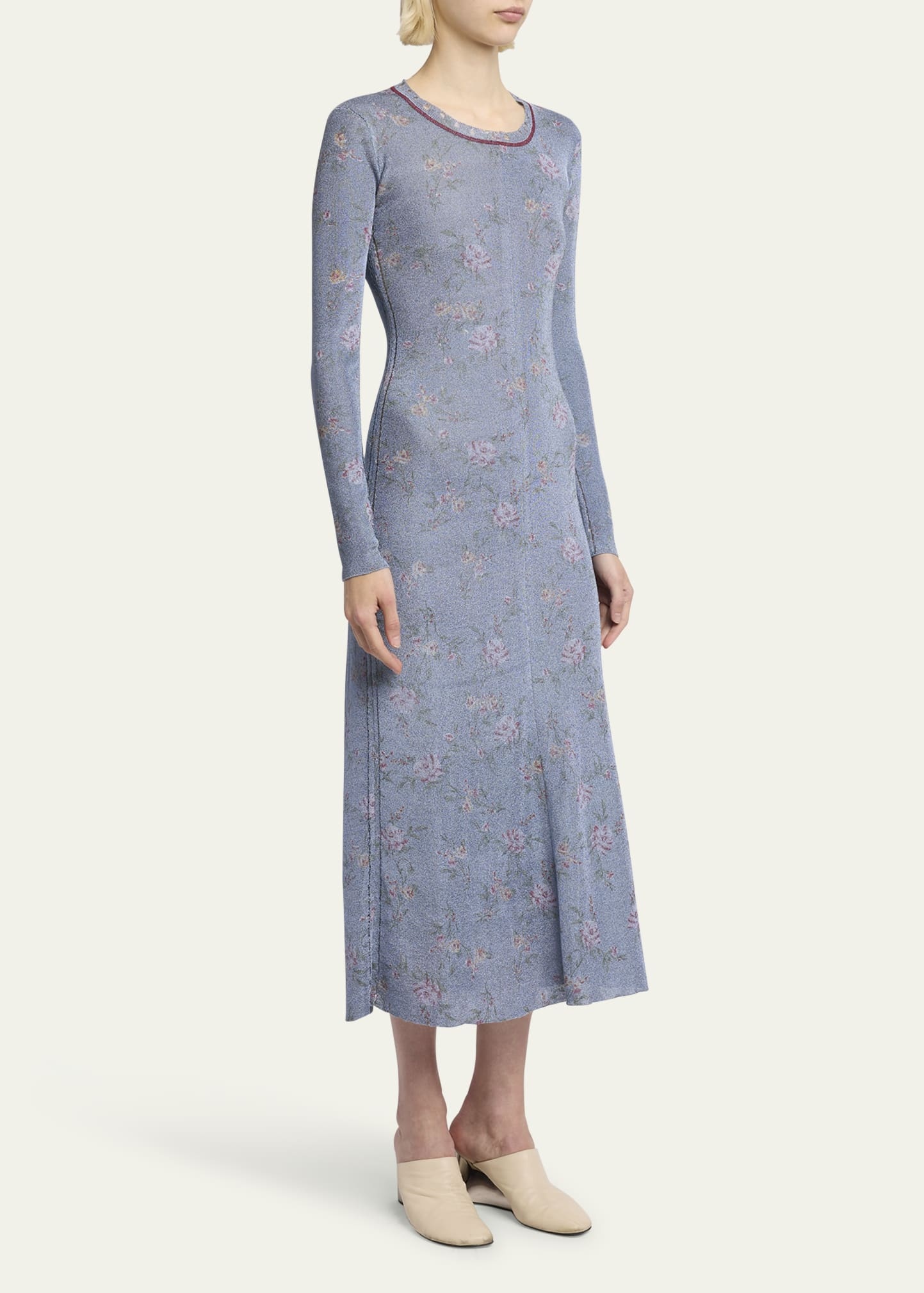 Floral Print Midi Dress - 4