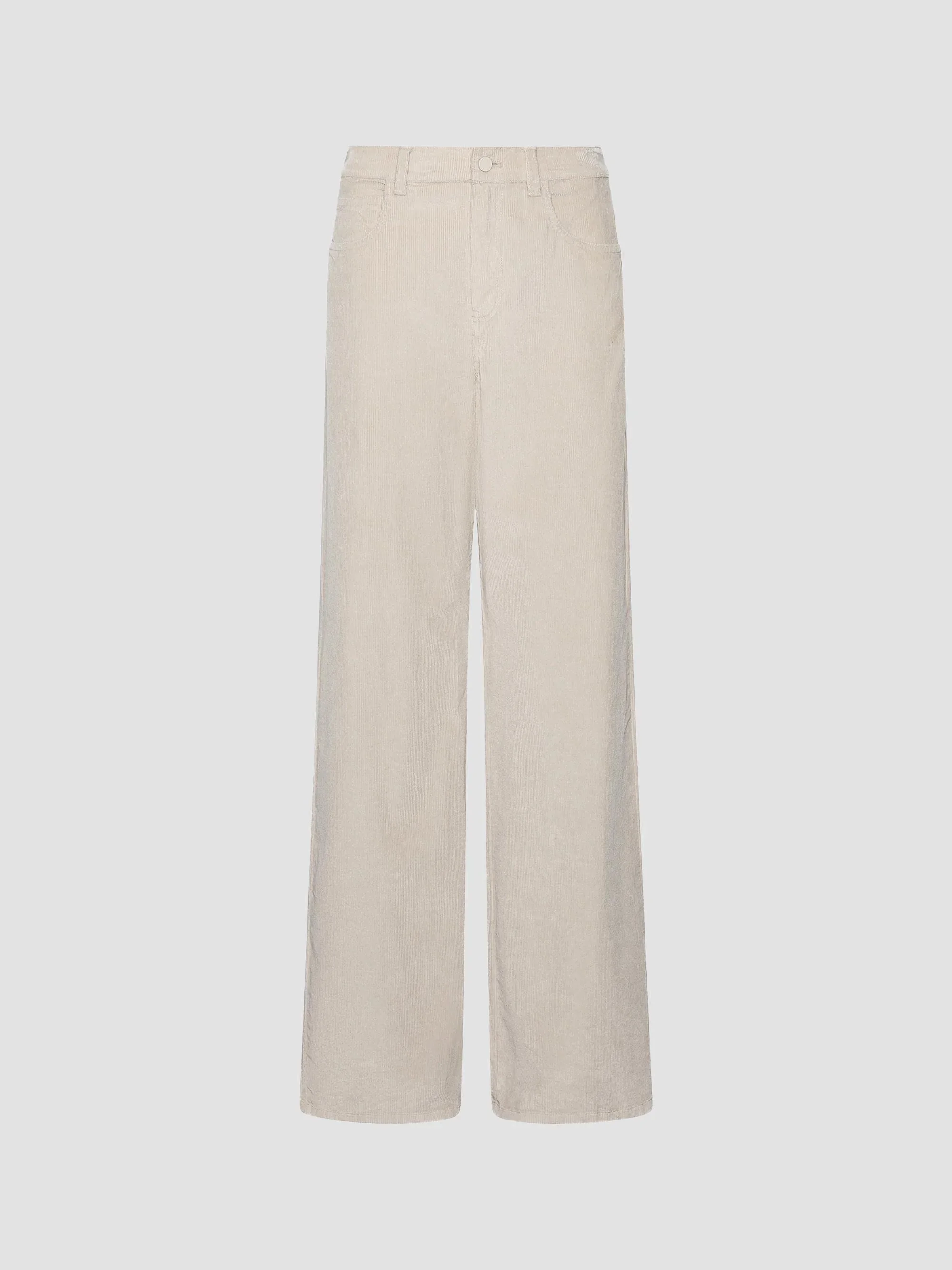 Women's Stretch Corduroy Five Pocket Trousers - Turtle Dove - 1