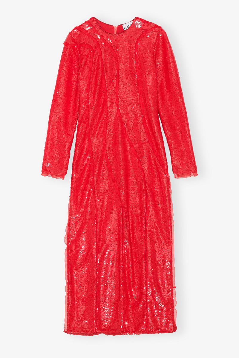RED SEQUINS MAXI DRESS 1