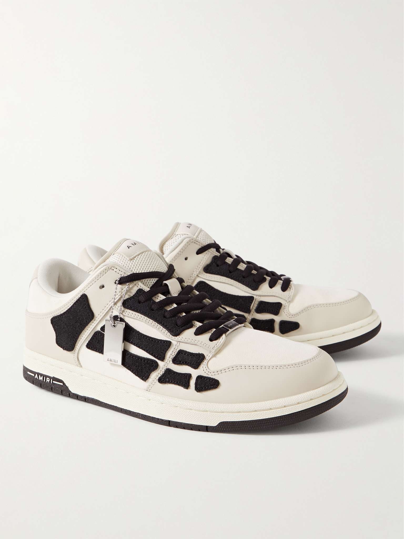 Skel Top Colour-Block Leather and Suede Sneakers - 4