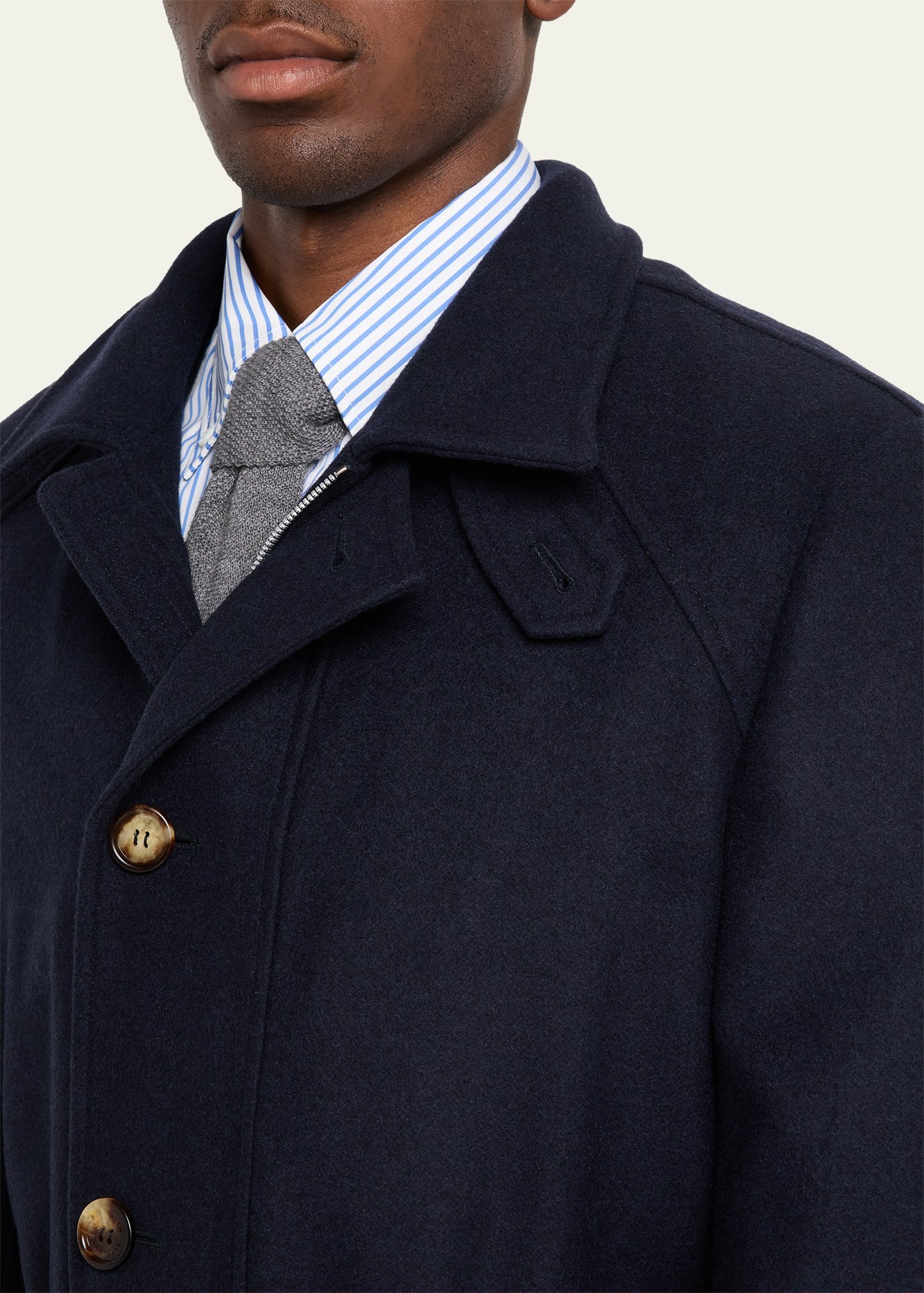 Men's Cashmere Belted Utility Coat - 5