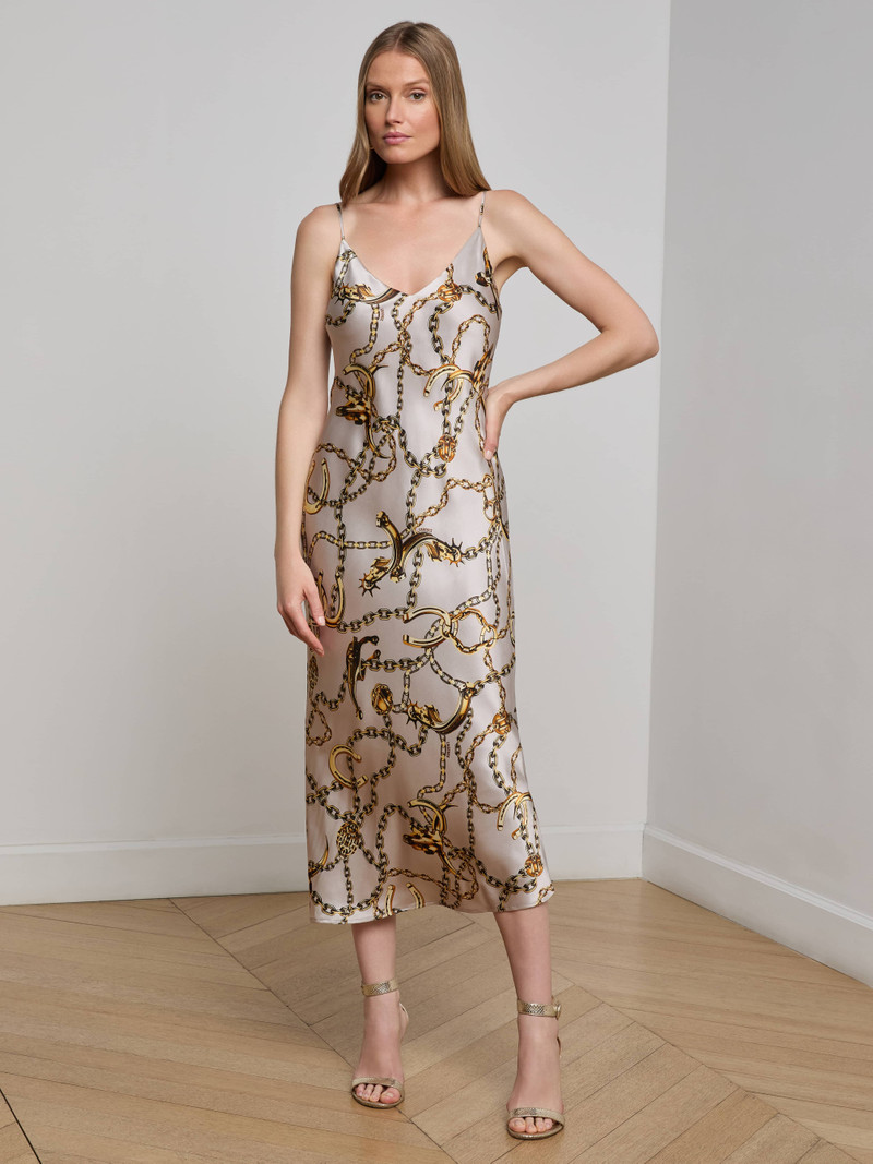 L'AGENCE Seridie Silk Slip Dress outlook