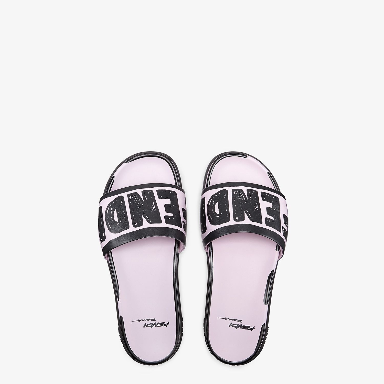 Fendi Roma Joshua Vides leather Fussbett slides - 4