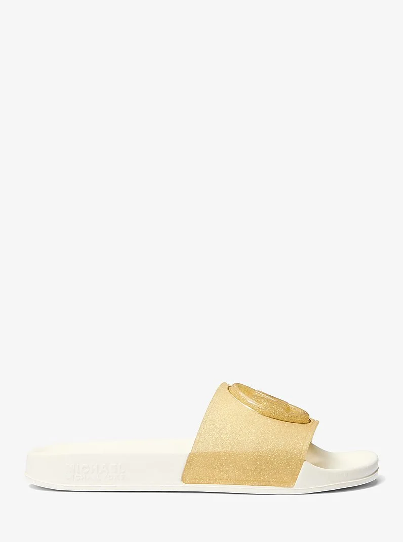 Penny Glitter Embellished PVC Slide Sandal - 1