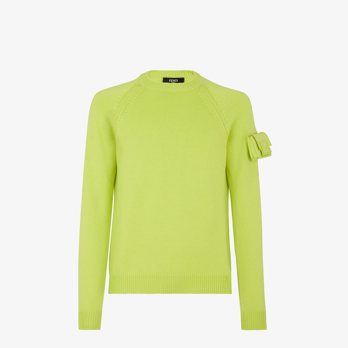 Acid green cashmere sweater - 1