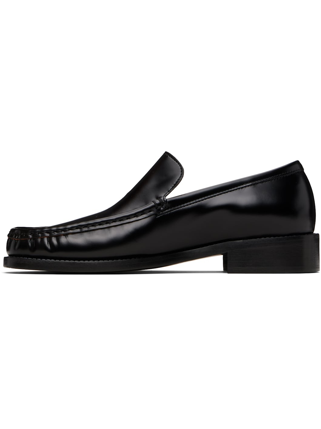 Black Leather Loafers - 3
