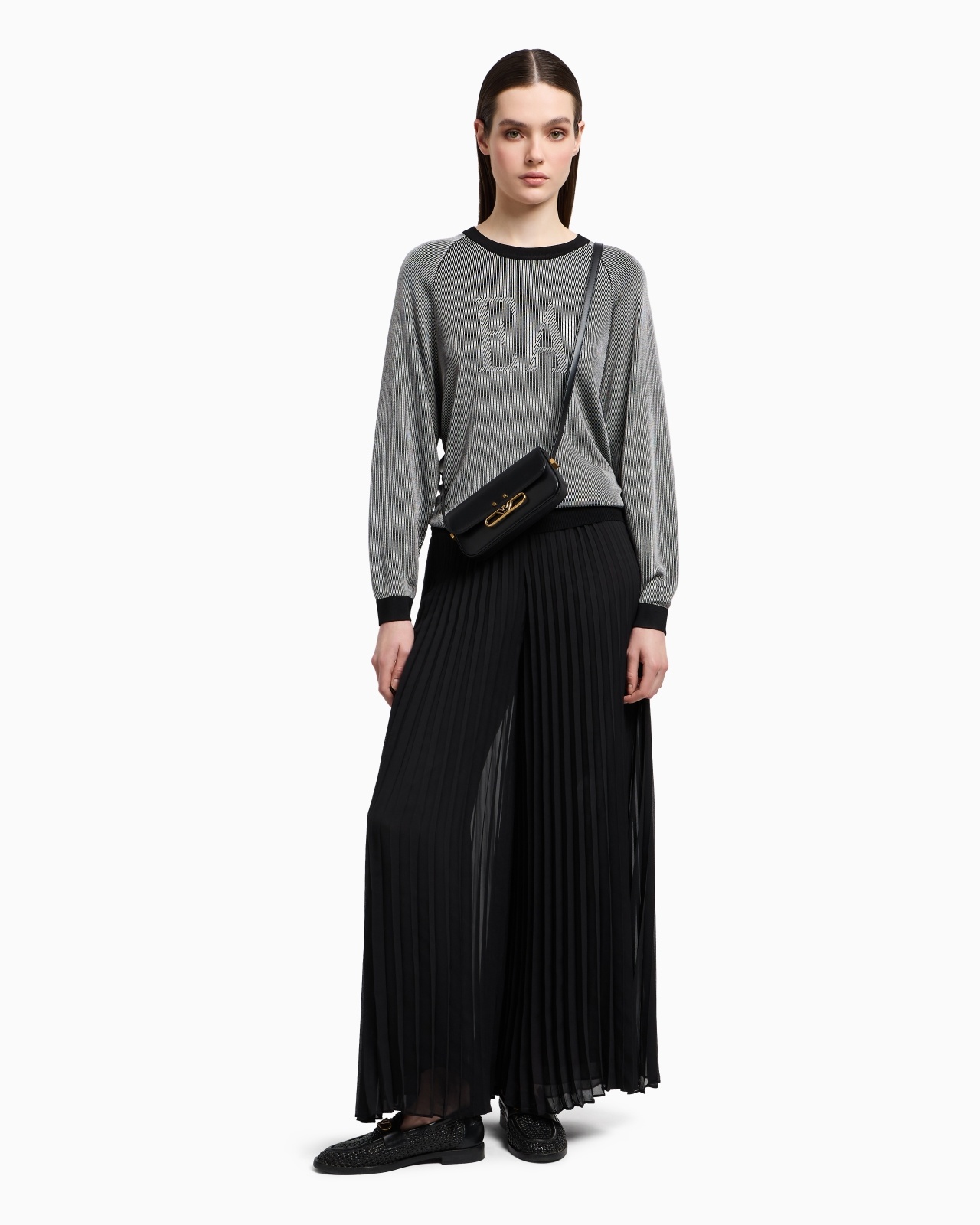 PLEATED TROUSERS IN TECHNICAL GEORGETTE - 2