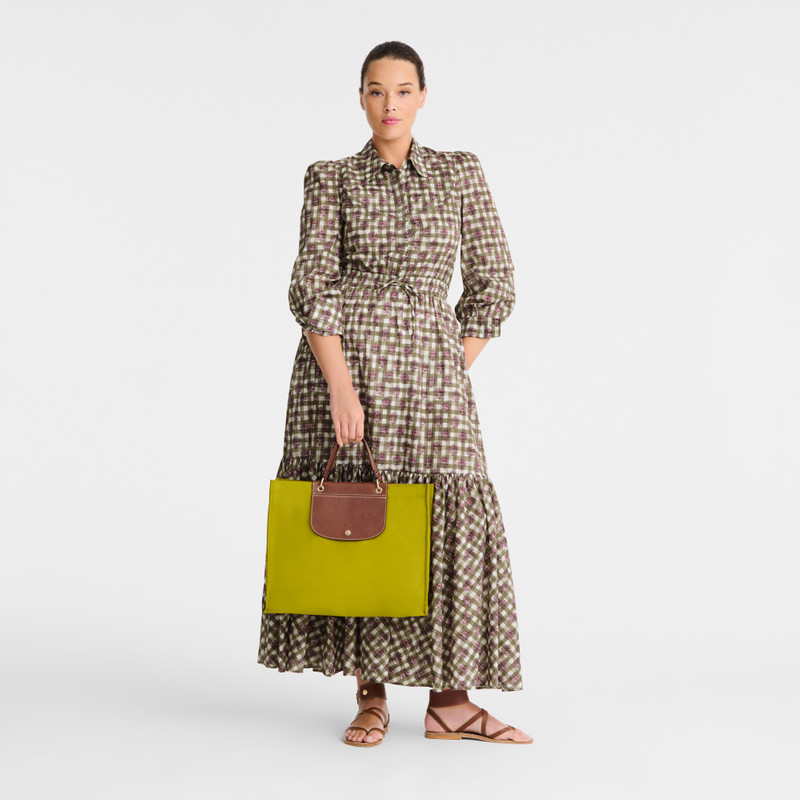 Longchamp Cabas Longchamp L Tote Bag Kiwi Green - Canvas outlook